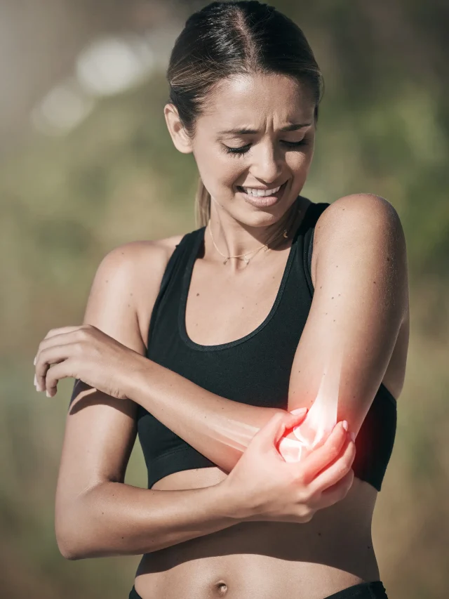 workout-woman-elbow-pain-from-injury-joint-physical-trauma-from-intense-exercise-athlete-girl-with-painful-injured-broken-bone-from-fitness-training-holding-arm-support